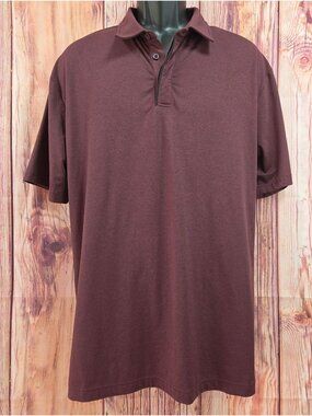 01. Algo Mens Maroon Polo XLT Performance Quick Dry Anti-Odor UV Protection